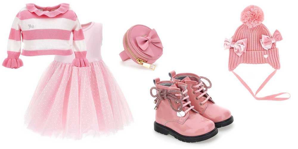 Luksusowe ibranka dla dzieci - różowa, tiulowa sukienka dla dziewczynki i sweterek